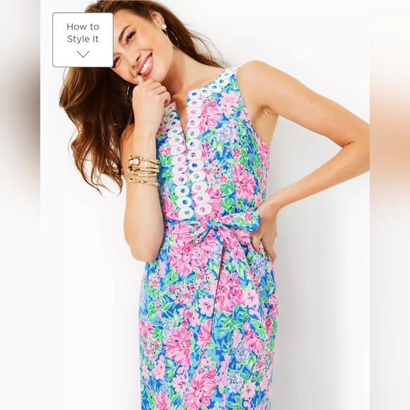 NWT Lilly Pullizer Cotton Gulianna Dress - 8 - Picture 3 of 7